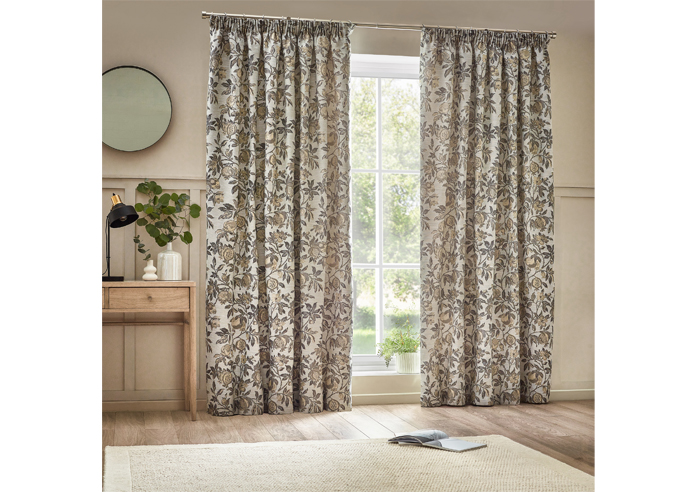 Pomegranate Pencil Pleat, Natural - Ready Made Curtains - Image 7